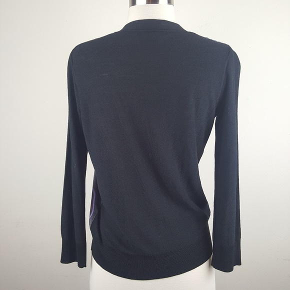 DKNY Blue Petal Print Cardigan sz S - Picture 4 of 7